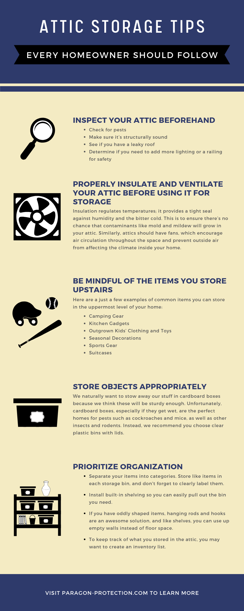 Attic Storage Tips Every Homeowner Should Follow infographic